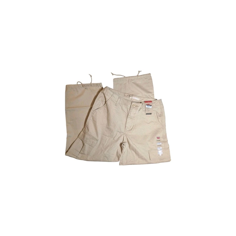 ⭐E5 Levi's 94 Baggy Cargo Pants Adjustable Hem - Size 31 × 30 - Khaki